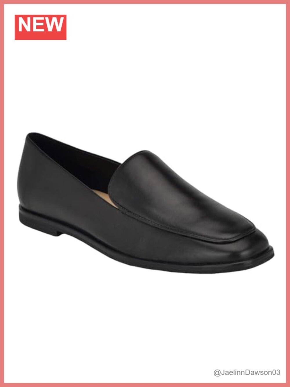 Calvin Klein Nolla Women's Leather Square Toe Slip-On Loafers